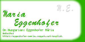 maria eggenhofer business card